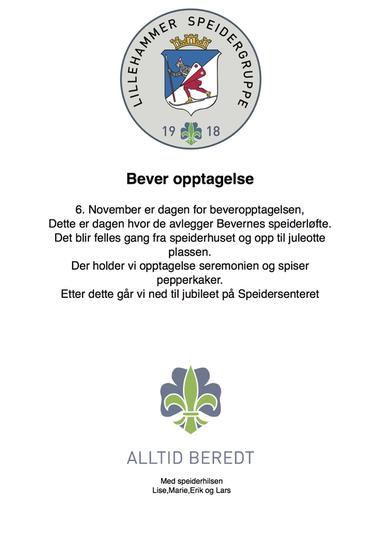 Beveroptakelse 2013